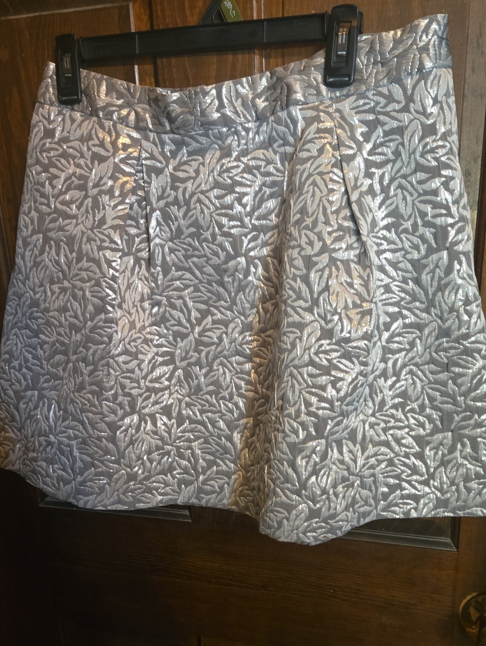 Behnaz Sarafpour Silver Textured Circle Skirt